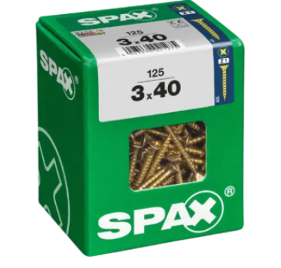 SPAX Universalschraube YELLOX, 3 x 40 mm, 125 Stück, 4081020300407